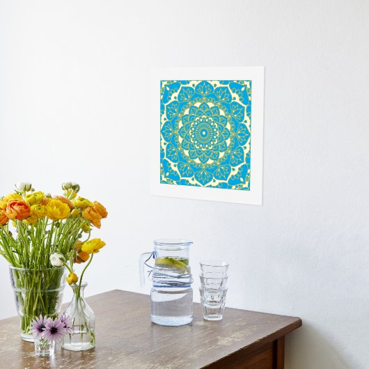 Impressions Dorure Mandala d'or en bleu (Couchage (Cuisine))