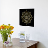 Impressions Dorure Mandala Floral Or En Noir (Couchage (Cuisine))