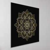 Impressions Dorure Mandala Floral Or En Noir (Poser)