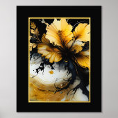 Impressions Dorure marbre de fleurs d'or noir (Recto)