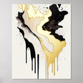 Impressions Dorure Marbre or Abstrait et disques noirs (Recto)