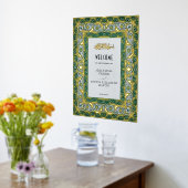 Impressions Dorure Mariage d'Affiche de bienvenue musulman vert émera (Couchage (Cuisine))