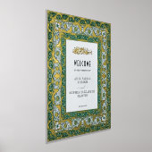 Impressions Dorure Mariage d'Affiche de bienvenue musulman vert émera (Poser)