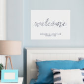 Impressions Dorure Mariage de script moderne Bienvenue Argent (In situ (chambre))