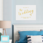 Impressions Dorure Mariage de script moderne Welcome Gold (In situ (chambre))