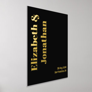 Impressions Dorure Mariage minimaliste de typographie