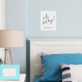 Impressions Dorure Mariage Moderne Script Oh Snap Argent (In situ (chambre))