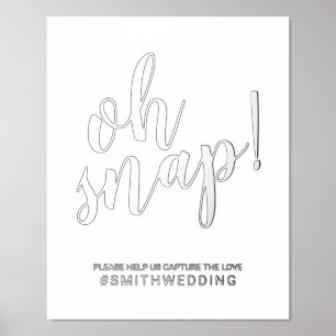 Impressions Dorure Mariage Moderne Script Oh Snap Argent