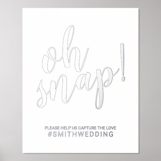 Impressions Dorure Mariage Moderne Script Oh Snap Argent (Recto)