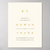 Impressions Dorure Mariage Monogramme noir & écrin Bienvenue (Recto)