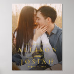 Impressions Dorure Mariage photo classique élégant<br><div class="desc">Élégant Type Classique Photo Mariage Imprimés à l'huile. Cliquez sur le bouton Modifier pour customiser cette conception avec vos photos et détails.</div>