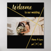 Impressions Dorure mariage royal bienvenue signe en feuille réelle (Recto)