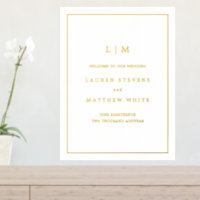Mariage simple Monogramme élégant