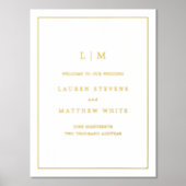 Impressions Dorure Mariage simple Monogramme élégant (Recto)
