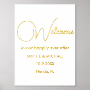 Impressions Dorure Mariage Welcome Gold White