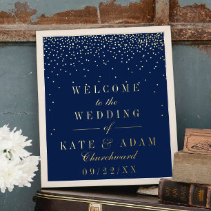 Impressions Dorure Marine Blue & Glam Gold Confetti Mariage Real
