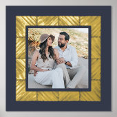 Impressions Dorure Marine Blue Herringbone Photo personnalisée Fil Ar (Recto)