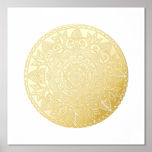 Impressions Dorure Médaillon d'or Mandala Art (Recto)