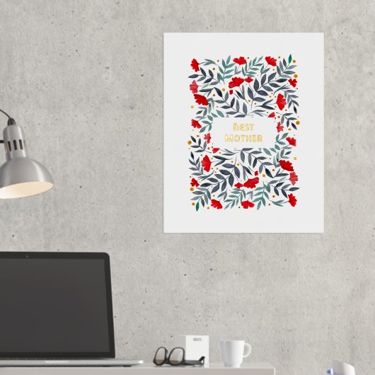 Impressions Dorure Meilleure maman Aquarelle Magique Jardin Fête des  (In situ (Bureau 2))