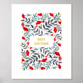 Impressions Dorure Meilleure maman Aquarelle Magique Jardin Fête des  (Recto)