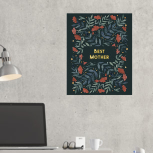 Impressions Dorure Meilleure Mère Magique Jardin vintage Fête des mèr