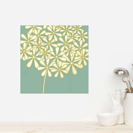 Impressions Dorure Menthe Moderne Floral Or (In Situ (Cuisine))