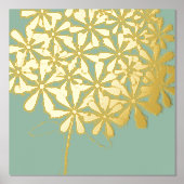 Impressions Dorure Menthe Moderne Floral Or (Recto)