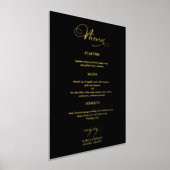 Impressions Dorure Menu mariage Signer Simple Élégant (Poser)