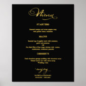 Impressions Dorure Menu mariage Signer Simple Élégant (Recto)