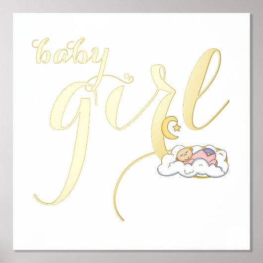 Impressions Dorure Mignonne couche fille typographie or (Recto)