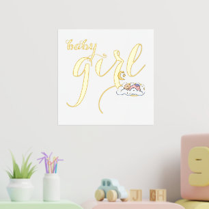 Impressions Dorure Mignonne couche fille typographie or