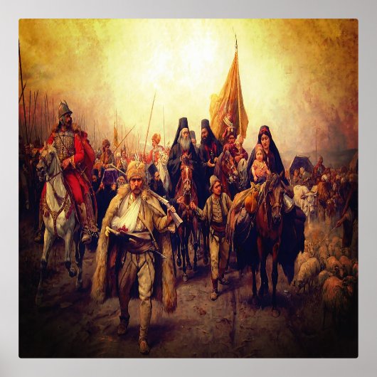 Impressions Dorure Migration Des Serbes / Seoba Srba (Recto)