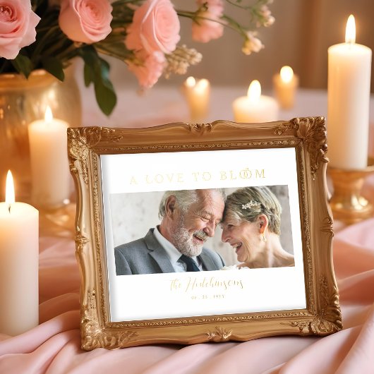 Impressions Dorure Minimalist Romantic Wedding Photo Anniversary Gold