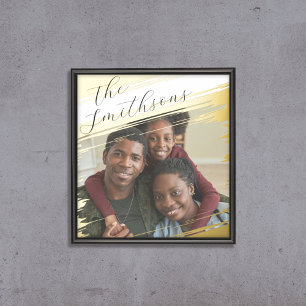 Impressions Dorure Moderne Élégant Ajouter Photo Famille Portrait Ave