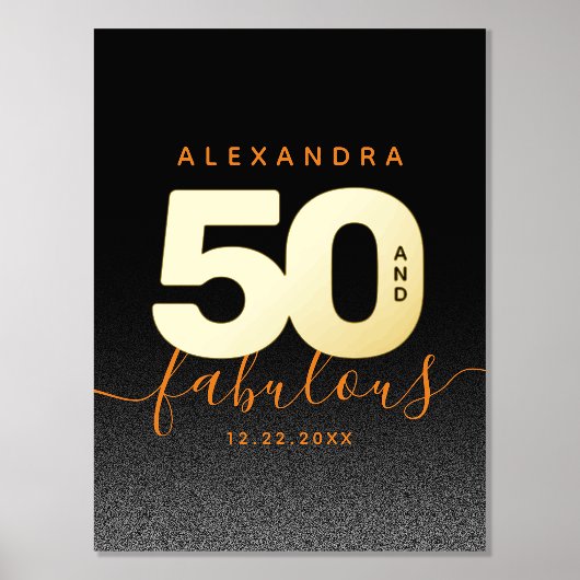 Impressions Dorure Moderne Girly Orange 50 et fabuleux (Recto)