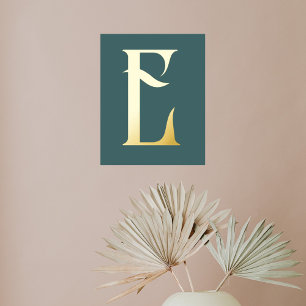 Impressions Dorure Monogram Chic Moderne Turquoise