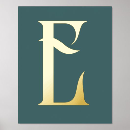 Impressions Dorure Monogram Chic Moderne Turquoise (Recto)