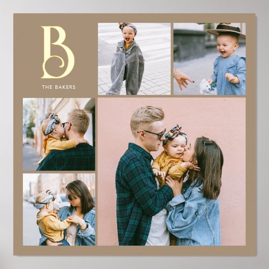 Impressions Dorure Monogram Chic Multi Photo Boho Beige (Recto)