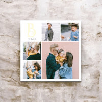 Monogramme Chic Multi Photo Blanc