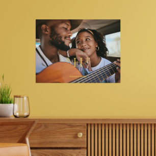 Impressions Dorure Monogramme de famille classique avec photo et nom