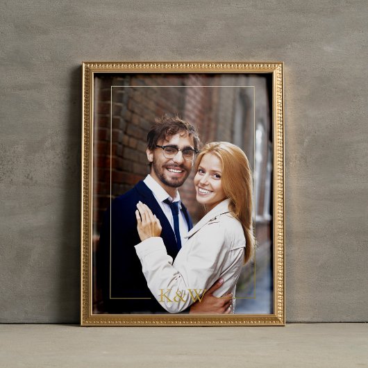 Impressions Dorure Monogramme encadré moderne