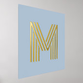 Impressions Dorure Monogramme initial bleu poussiéreux n'importe quel (Poser)