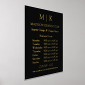 Impressions Dorure Monogramme ou ajout de logo Business Gold (Poser)