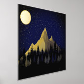 Impressions Dorure Montagnes au clair de lune (Poser)