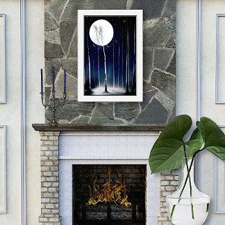 Impressions Dorure Moonlite Birch Trees Foil Prints