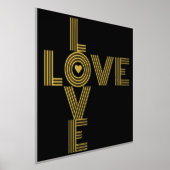 Impressions Dorure Mot "AMOUR" moderne et coeur noir (Poser)