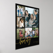 Impressions Dorure Multi photo collage famille script moderne (Poser)