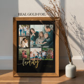 Impressions Dorure Multi photo collage famille script moderne