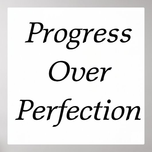 Impressions Dorure Mur d'entrepreneur - Progrès sur la perfection (Recto)