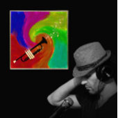 Impressions Dorure Musique de trompette colorée